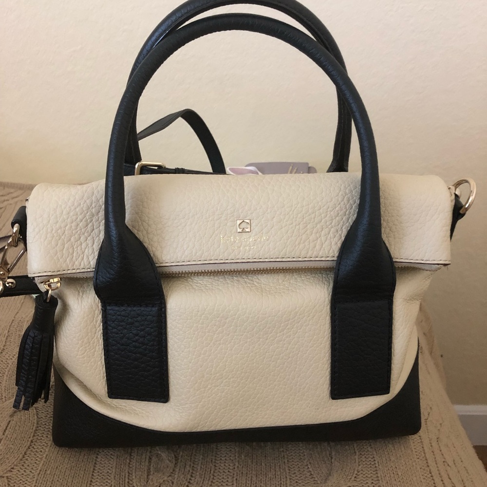 Kate Spade, leather black and white shoulder bag